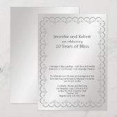 Platina 20e trouwdagjubileum kaart (Voorkant / Achterkant)