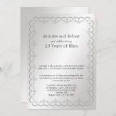 Platina 20e trouwjubileum kaart (Voorkant / Achterkant)