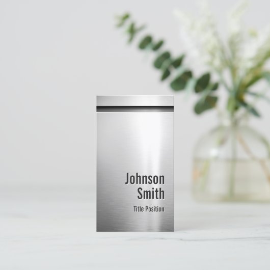 Platina aluminium Roestvrij staal Kijk uit Visitekaartje (Staand voorkant)