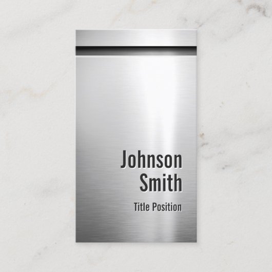 Platina aluminium Roestvrij staal Kijk uit Visitekaartje (Voorkant)