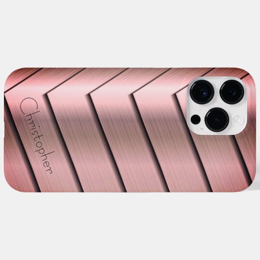 Platina Brons Roestvrij Staal Print Case-Mate iPhone Case (Achterkant (horizontaal))