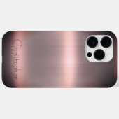 Platina Brons Roestvrij Staal Print Case-Mate iPhone Case (Achterkant (horizontaal))