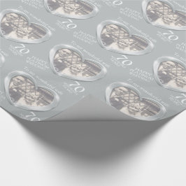 Platina bruiloft verjaardag foto vrouw wrap cadeaupapier
