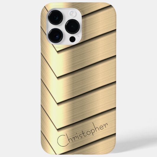 Platina Goud Roestvrij staal Print Case-Mate iPhone Case (Achterkant)