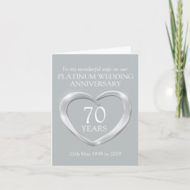 Platina huwelijksjubileum vrouw kaart