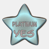 Platina Ja Ster Sticker (Voorkant)