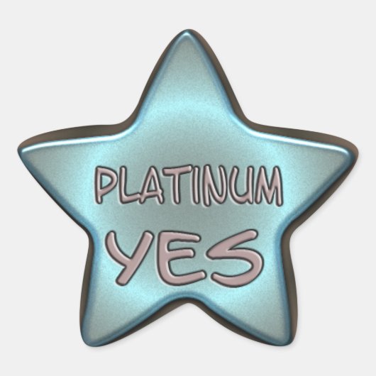 Platina Ja Ster Sticker (Voorkant)