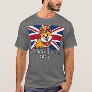 Platina Jubileum 2022 Grappige Corgi Union Jack Br T-shirt