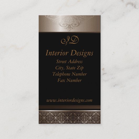 Platina op zwarte Visitekaartjes (Voorkant)