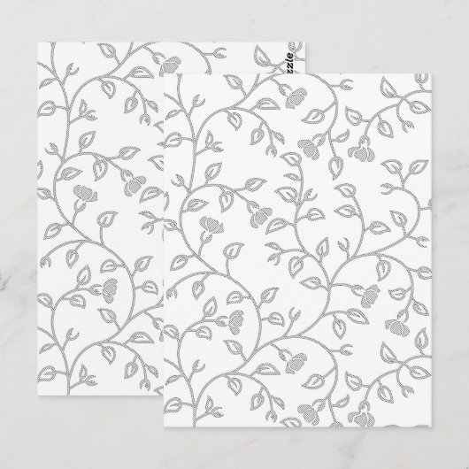 Platina, sneeuwfort, Star Dust decorative Design. Briefkaart (Voorkant / Achterkant)