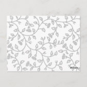 Platina, sneeuwfort, Star Dust decorative Design. Briefkaart (Achterkant)