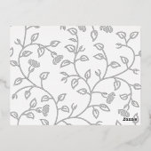 Platina, sneeuwfort, Star Dust decorative Design. Folie Feestdagen Briefkaart (Achterkant)