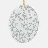 Platina, sneeuwfort, Star Dust decorative Design. Keramisch Ornament (Rechts)