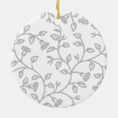 Platina, sneeuwfort, Star Dust decorative Design. Keramisch Ornament (Achterkant)