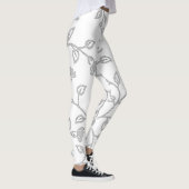 Platina, sneeuwfort, Star Dust decorative Design. Leggings (Rechts)