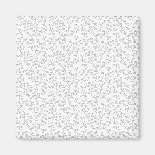 Platina, sneeuwfort, Star Dust decorative Design. Magneet (Voorkant)