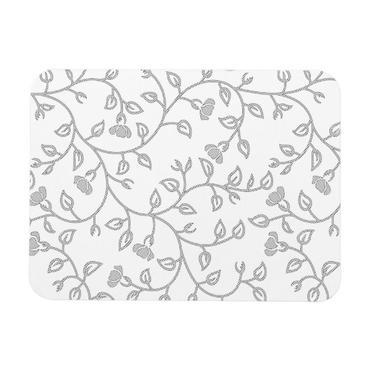 Platina, sneeuwfort, Star Dust decorative Design. Magneet (Horizontaal)