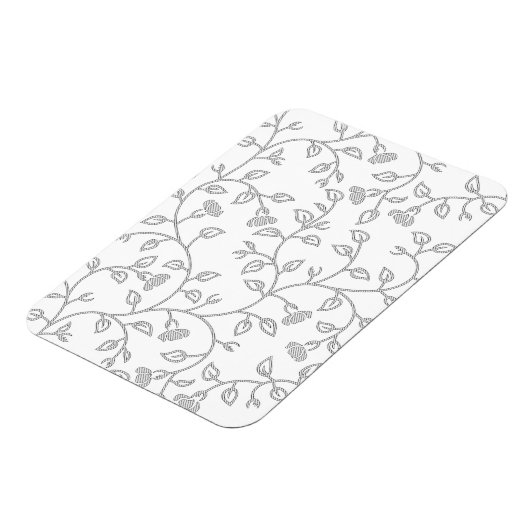 Platina, sneeuwfort, Star Dust decorative Design. Magneet (Linkerzijde)