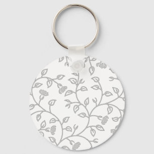 Platina, sneeuwfort, Star Dust decorative Design. Sleutelhanger