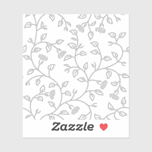 Platina, sneeuwfort, Star Dust decorative Design. Sticker (Vel)