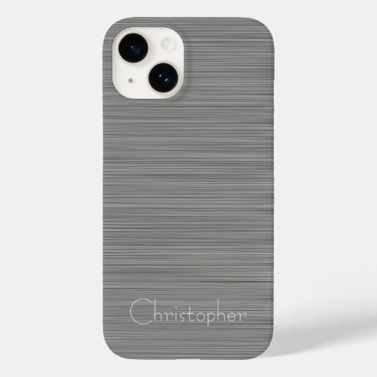 Platina Zilver Roestvrij staal Print Case-Mate iPhone Case (Achterkant)
