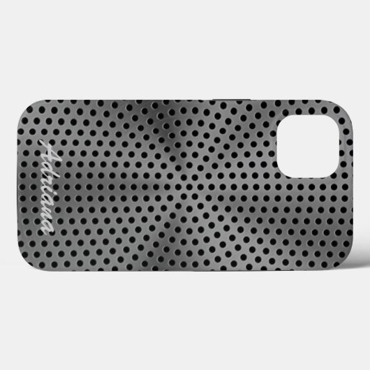 Platina Zilver Roestvrij staal Print Case-Mate iPhone Case (Achterkant (horizontaal))