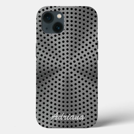 Platina Zilver Roestvrij staal Print Case-Mate iPhone Case (Achterkant)
