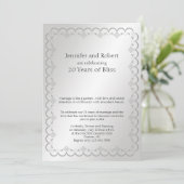 Platinum 20e trouwjubileum kaart (Staand voorkant)