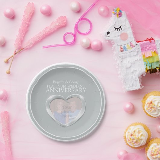 Platinum 70e Jubileum foto hart papier bord (Feest)