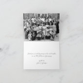 Platinum 70th Jubileum Voeg je eigen foto hart toe Bedankkaart (Binnen)