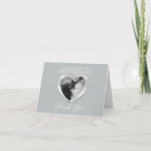 Platinum 70th Jubileum Voeg je eigen foto hart toe Bedankkaart (Voorkant)