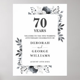 Platinum 70th Wedding Jubileum Welkomstbord Poster
