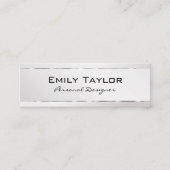 Platinum Background Silver Trim Mini Visitekaartje (Voorkant)