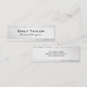 Platinum Background Silver Trim Mini Visitekaartje (Voorkant / Achterkant)