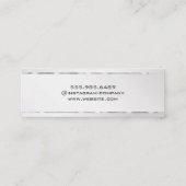 Platinum Background Silver Trim Mini Visitekaartje (Achterkant)