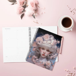 Platinum Beauty - Een Vrouwenportret en Bloemen Planner