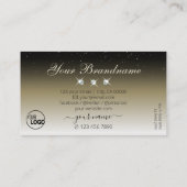 Platinum Beige gradiënt Sparkle Diamonds met Logo Visitekaartje (Achterkant)