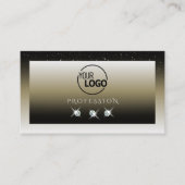 Platinum Beige gradiënt Sparkle Diamonds met Logo Visitekaartje (Voorkant)