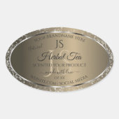 Platinum Beige with Glitter Initials Product Label (Voorkant)