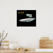 Platinum Black Arowana の ス ー Poster (Keuken)