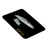 platinum Black Arowana Magneet (Rechterzijde)