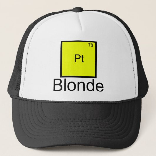 Platinum Blonde Element Pun T-Shirt Trucker Pet (Voorkant)