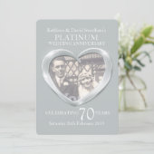 Platinum bruiloft foto foto 70 jaar feest kaart (Staand voorkant)