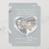 Platinum bruiloft foto foto 70 jaar feest kaart (Voorkant / Achterkant)