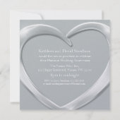 Platinum bruiloft hart 70 jaar uitnodiging (Achterkant)