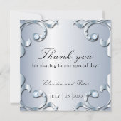 Platinum Diamonds Stijlvolle klassieke officiële b Bedankkaart (Achterkant)