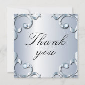 Platinum Diamonds Stijlvolle klassieke officiële b Bedankkaart (Voorkant)