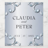 Platinum Diamonds Stijlvolle klassieke officiële b Wijn Etiket (Enkel label)