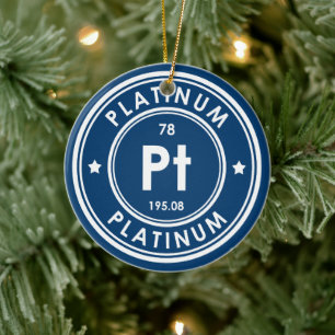 Platinum Element Blauw Keramisch Ornament