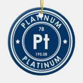 Platinum Element Blauw Keramisch Ornament (Voorkant)